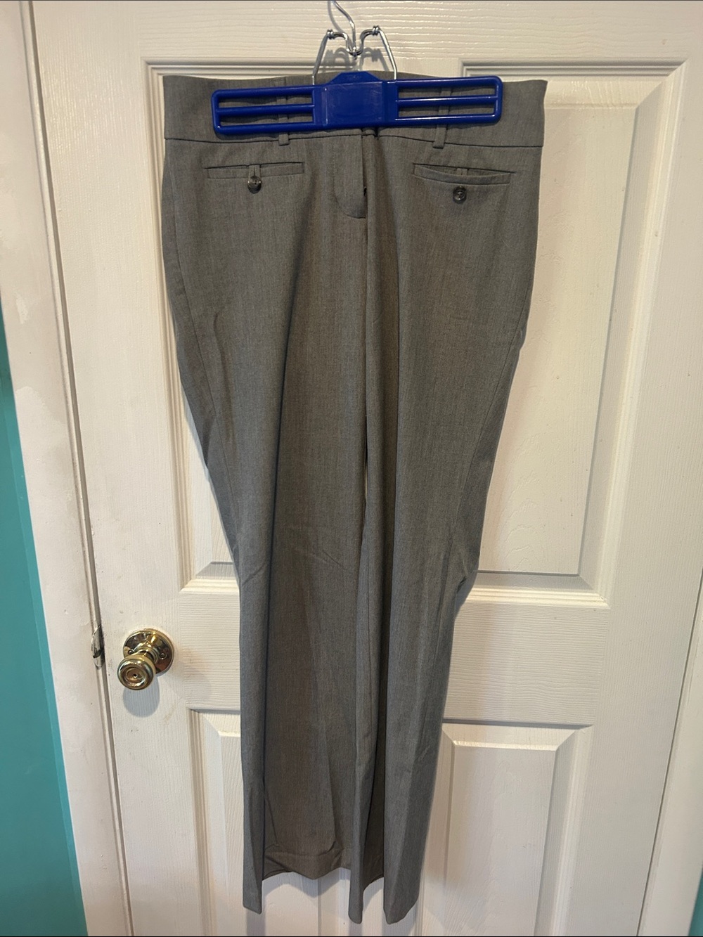 LOFT Women's Gray Straight-Leg Dress Pants